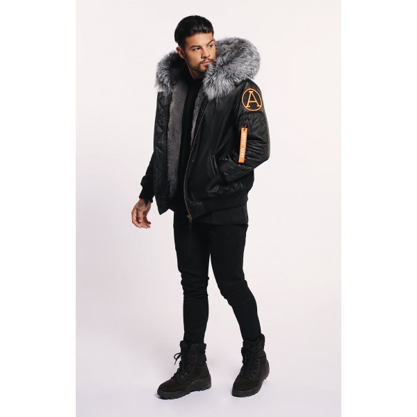 ARCTIC ARMY BOMBER BLACK SILVER
